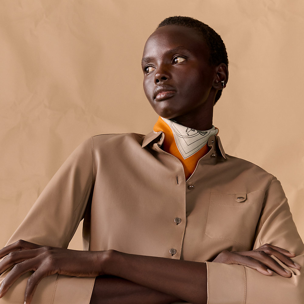 Ex-Libris scarf 45 - Brown | Hermès USA